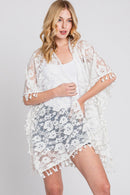MS0340 Esther Flower Pattern Crochet Cover Up - MiMi Wholesale