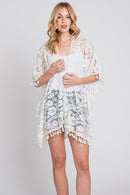 MS0340 Esther Flower Pattern Crochet Cover Up - MiMi Wholesale