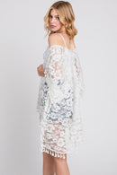 MS0340 Esther Flower Pattern Crochet Cover Up - MiMi Wholesale