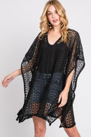 MS0342 Mia Crochet Cover Up Poncho - MiMi Wholesale