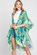MS0347 Evelyn Watercolor Flower Kimono - MiMi Wholesale