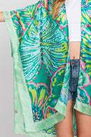 MS0347 Evelyn Watercolor Flower Kimono - MiMi Wholesale