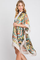 MS0347 Evelyn Watercolor Flower Kimono - MiMi Wholesale