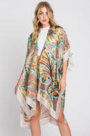 MS0347 Evelyn Watercolor Flower Kimono - MiMi Wholesale