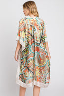 MS0347 Evelyn Watercolor Flower Kimono - MiMi Wholesale