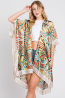 MS0347 Evelyn Watercolor Flower Kimono - MiMi Wholesale
