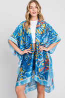MS0347 Evelyn Watercolor Flower Kimono - MiMi Wholesale