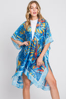 MS0347 Evelyn Watercolor Flower Kimono - MiMi Wholesale