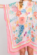 MS0348 Luna Watercolor Flower Garden Kimono - MiMi Wholesale