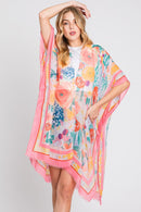 MS0348 Luna Watercolor Flower Garden Kimono - MiMi Wholesale