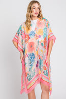 MS0348 Luna Watercolor Flower Garden Kimono - MiMi Wholesale