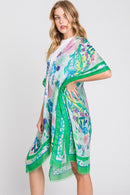 MS0348 Luna Watercolor Flower Garden Kimono - MiMi Wholesale