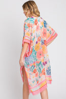MS0348 Luna Watercolor Flower Garden Kimono - MiMi Wholesale
