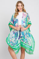 MS0348 Luna Watercolor Flower Garden Kimono - MiMi Wholesale