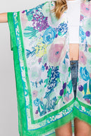 MS0348 Luna Watercolor Flower Garden Kimono - MiMi Wholesale