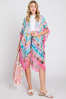 MS0350 Boho Geometric Print Kimono - MiMi Wholesale