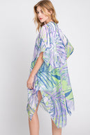 MS0351 Kinsley Tropical Leaves Kimono - MiMi Wholesale