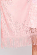 MS0361 Emery Floral Lace Kimono With Tassel - MiMi Wholesale