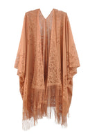 MS0361 Emery Floral Lace Kimono With Tassel - MiMi Wholesale