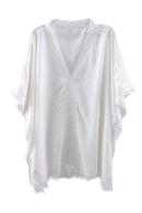 MS0362 Iris Floral Lace Poncho With Tassel - MiMi Wholesale