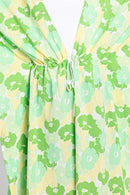 MS0365 Serenity Flower Print Drawstring Kimono - MiMi Wholesale