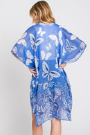 MS0370 Maeve Butterfly and Flower Print Kimono - MiMi Wholesale