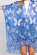 MS0370 Maeve Butterfly and Flower Print Kimono - MiMi Wholesale