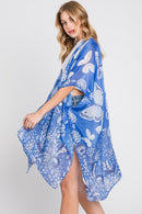MS0370 Maeve Butterfly and Flower Print Kimono - MiMi Wholesale
