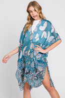 MS0370 Maeve Butterfly and Flower Print Kimono - MiMi Wholesale