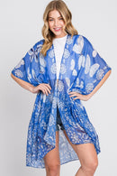 MS0370 Maeve Butterfly and Flower Print Kimono - MiMi Wholesale