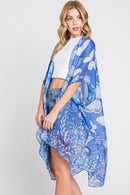 MS0370 Maeve Butterfly and Flower Print Kimono - MiMi Wholesale