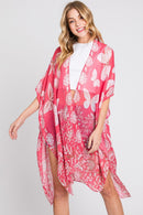MS0370 Maeve Butterfly and Flower Print Kimono - MiMi Wholesale