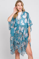 MS0370 Maeve Butterfly and Flower Print Kimono - MiMi Wholesale