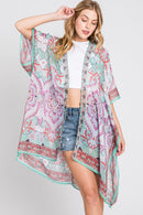 MS0376 Eva Abstract Paisley Print Kimono - MiMi Wholesale