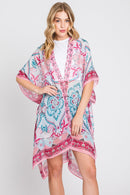MS0376 Eva Abstract Paisley Print Kimono - MiMi Wholesale