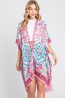 MS0376 Eva Abstract Paisley Print Kimono - MiMi Wholesale