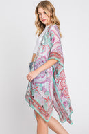 MS0376 Eva Abstract Paisley Print Kimono - MiMi Wholesale