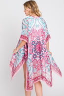 MS0376 Eva Abstract Paisley Print Kimono - MiMi Wholesale
