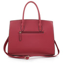 MS1309DS Structured Lock Charm Handbag w/ Matching Wallet - MiMi Wholesale
