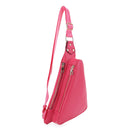 MT20389 Nancy Triangle Double Zipper Sling Bag - MiMi Wholesale
