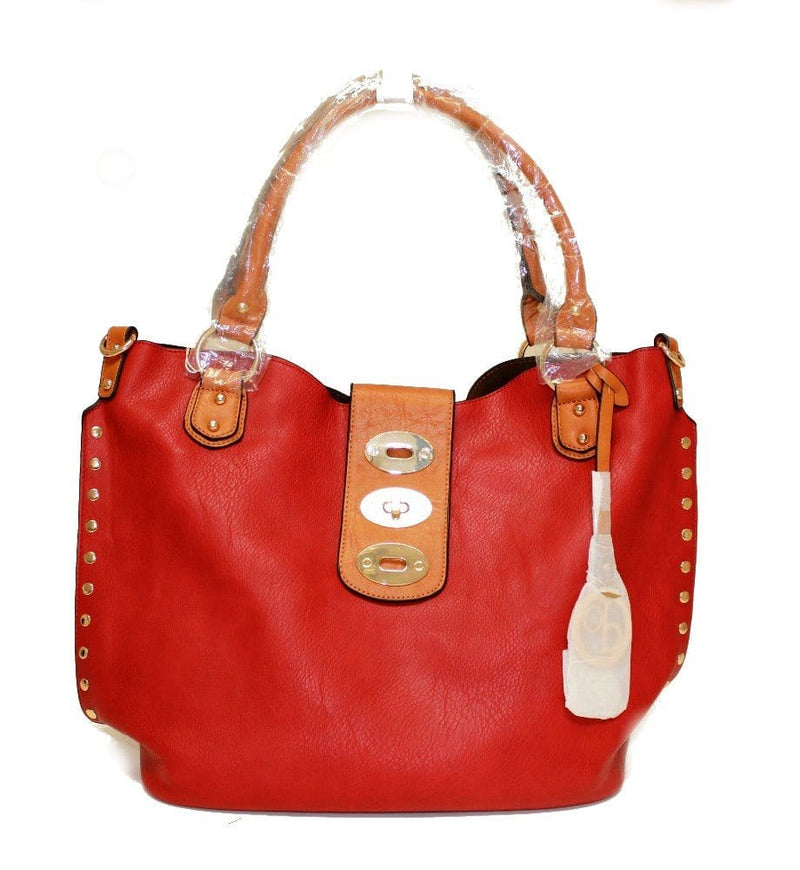 MY2513 Fashion Twist Lock 2-in-1 Satchel Bag - MiMi Wholesale