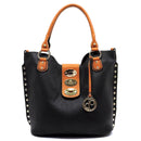 MY2513 Fashion Twist Lock 2-in-1 Satchel Bag - MiMi Wholesale