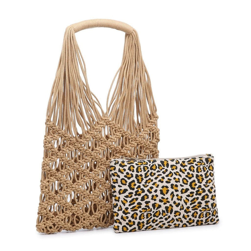 N2004 Shira Macrame Bag w/ Pouch - MiMi Wholesale