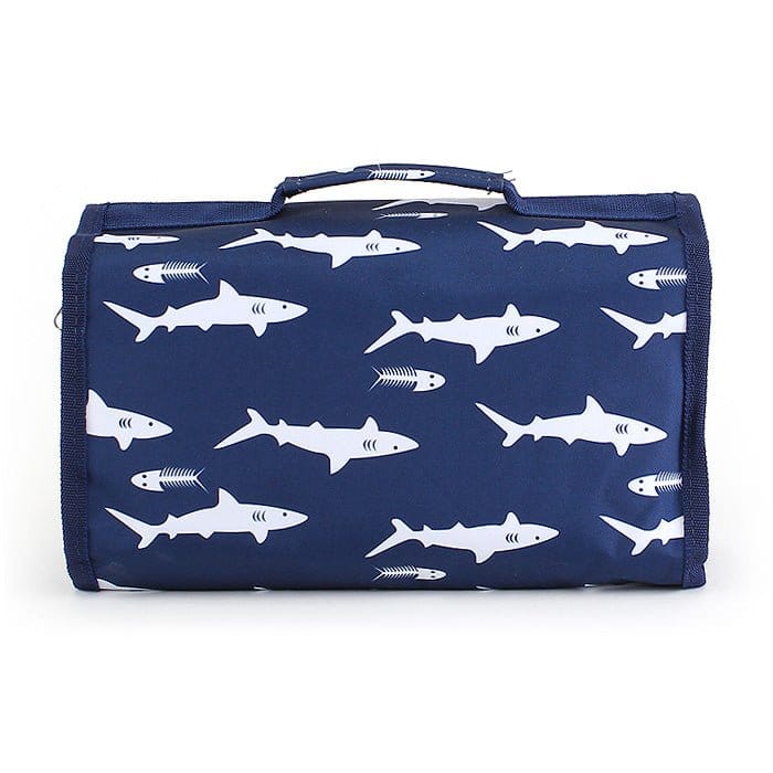 NCB25-S Shark Roll Up Cosmetic Bag - MiMi Wholesale