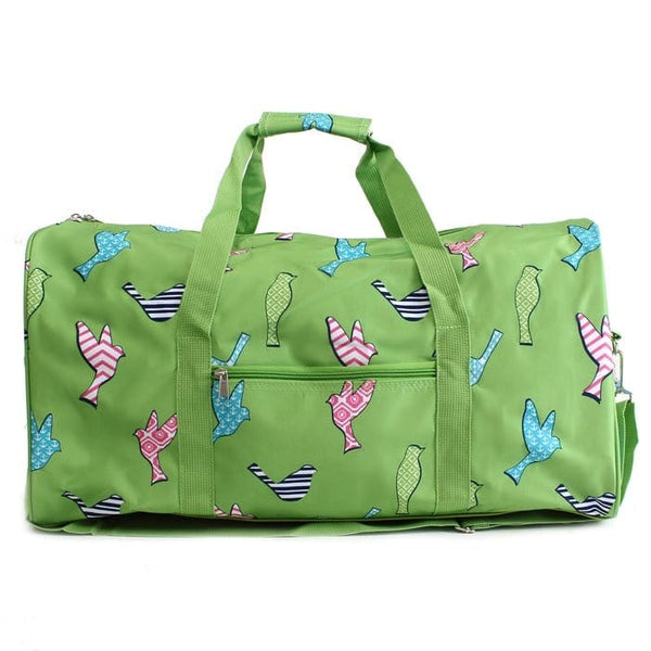 NDN22-26 Bird Print Round Duffel Bag - MiMi Wholesale