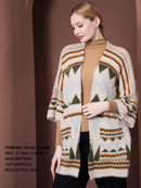P6101 Nora Boho Tribal Print Cardigan - MiMi Wholesale