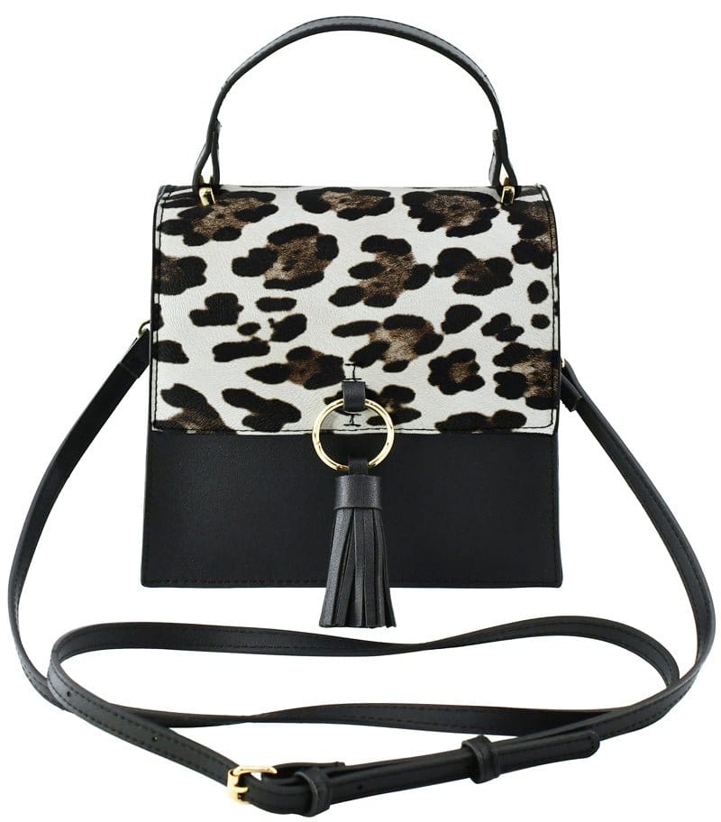 PB704 Fashion Ring Tassel Flap Crossbody Satchel Bag - MiMi Wholesale