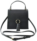 PB704 Fashion Ring Tassel Flap Crossbody Satchel Bag - MiMi Wholesale