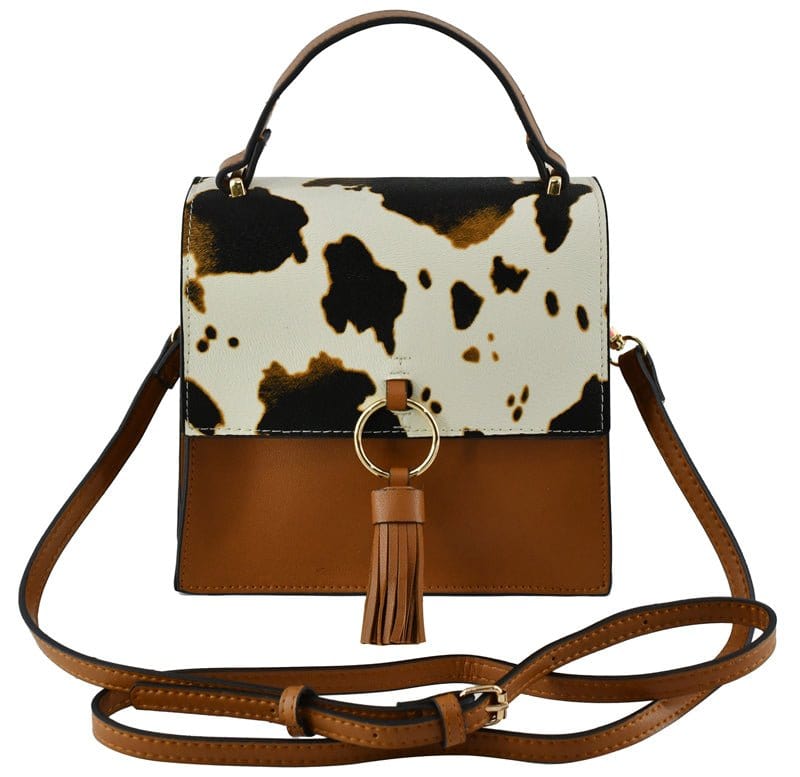 PB704 Fashion Ring Tassel Flap Crossbody Satchel Bag - MiMi Wholesale