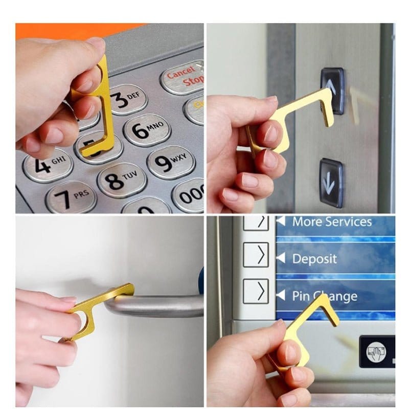 PK01 No-Contact Metal Safety Key Chain - MiMi Wholesale